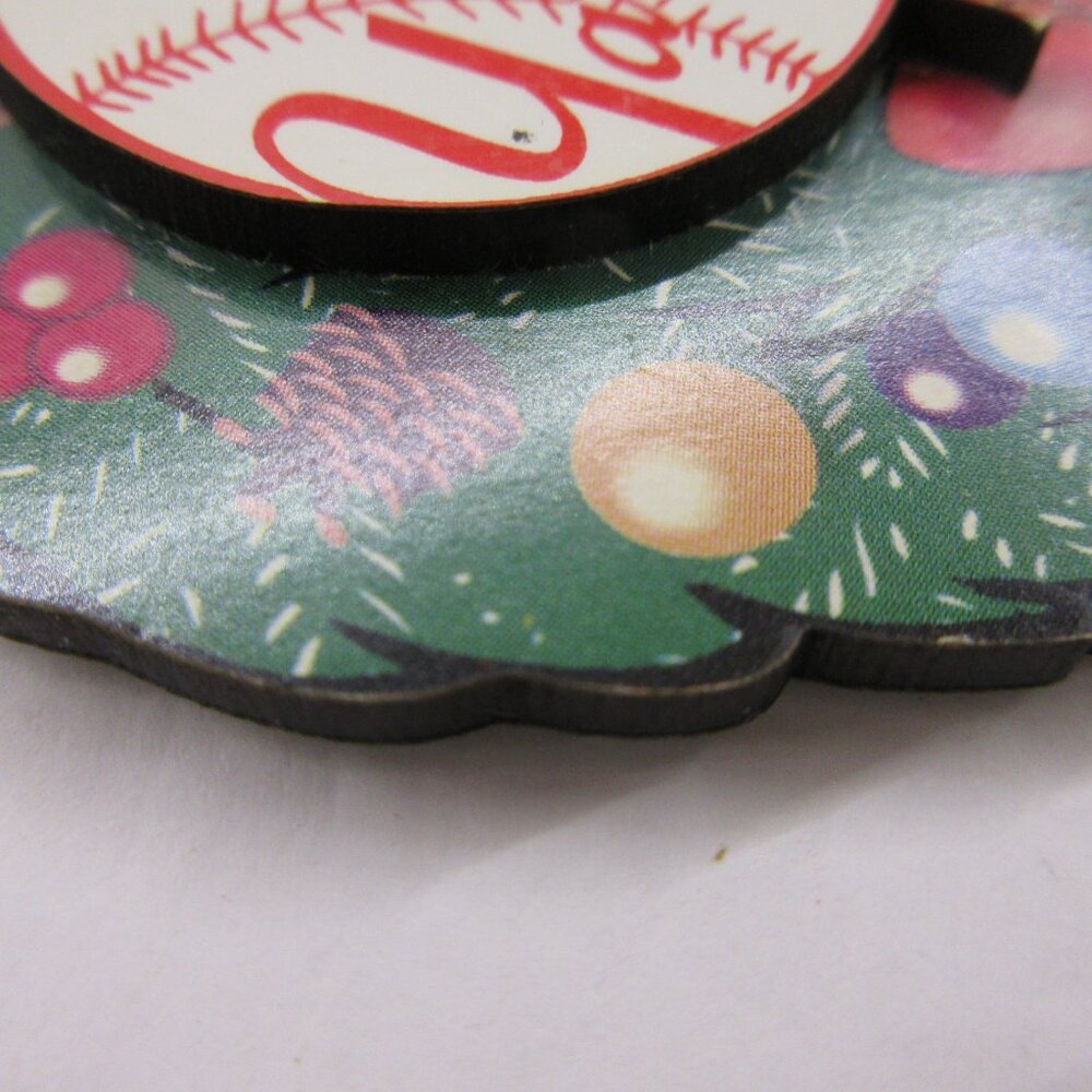 New York Yankees NNY MLB 3D Wood Christmas Wreath Ornament Hunter 1999 Gift Box - Picture 8 of 12